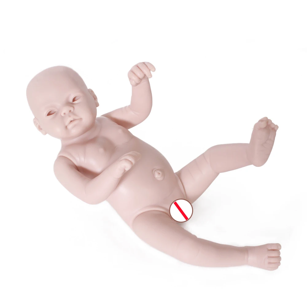20inch Doll Parts Reborn Kit For 50 cm girl Bebe Unpainted Blank Soft silicone Full Vinyl Body | Игрушки и хобби
