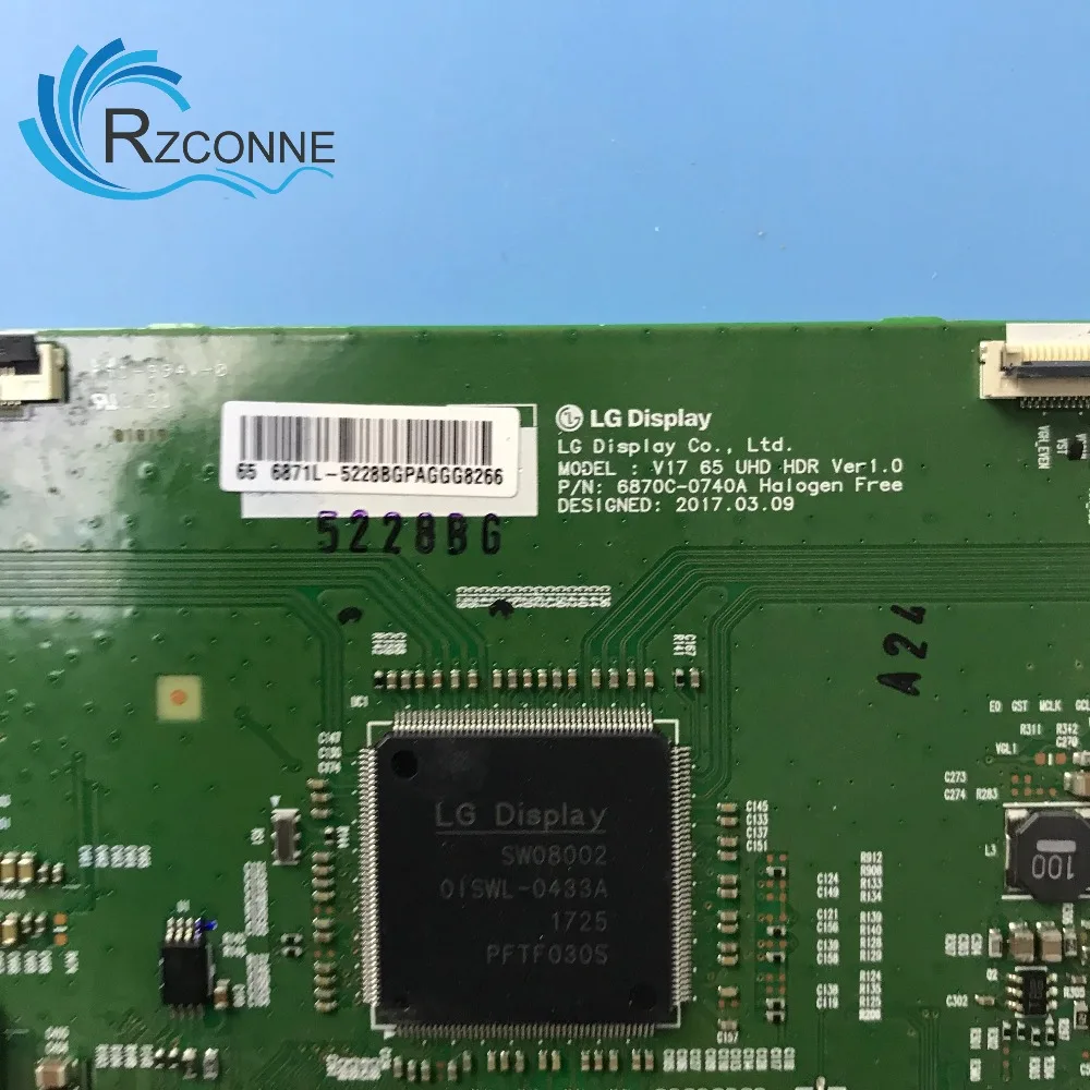 Плата логической платы для LG tv 6870C-0740A V17 65 UHD HDR VER1.0 65EC500U 6817L-5228B P65UP2038A T-con плата