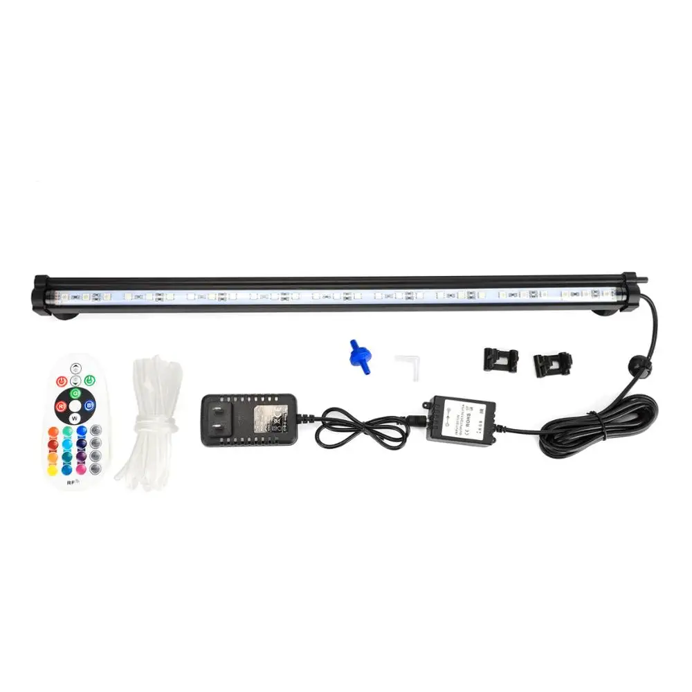 US Plug 48CM США/ЕС штекер 18-48 см 5050 RGB светодиодный светильник для аквариума погружной светильник для аквариума лампа для кислородных пузырей - Цвет: US Plug 48CM
