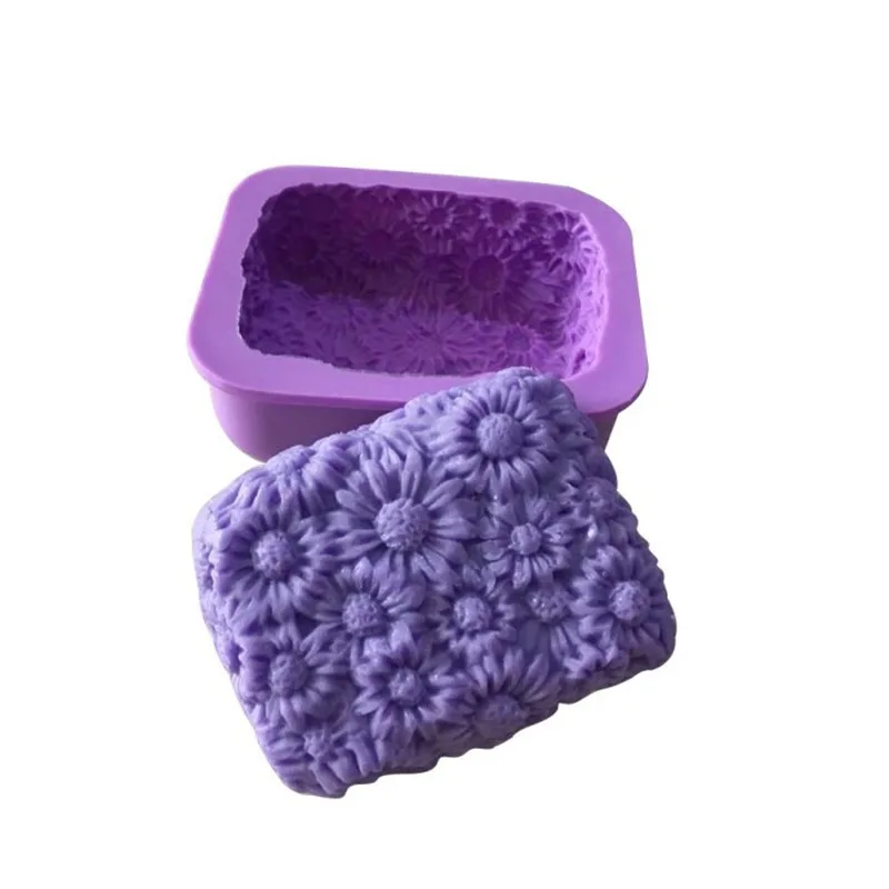 Цветочная форма для мыла сделай сам 3D силиконовая шоколада кухонные формы
