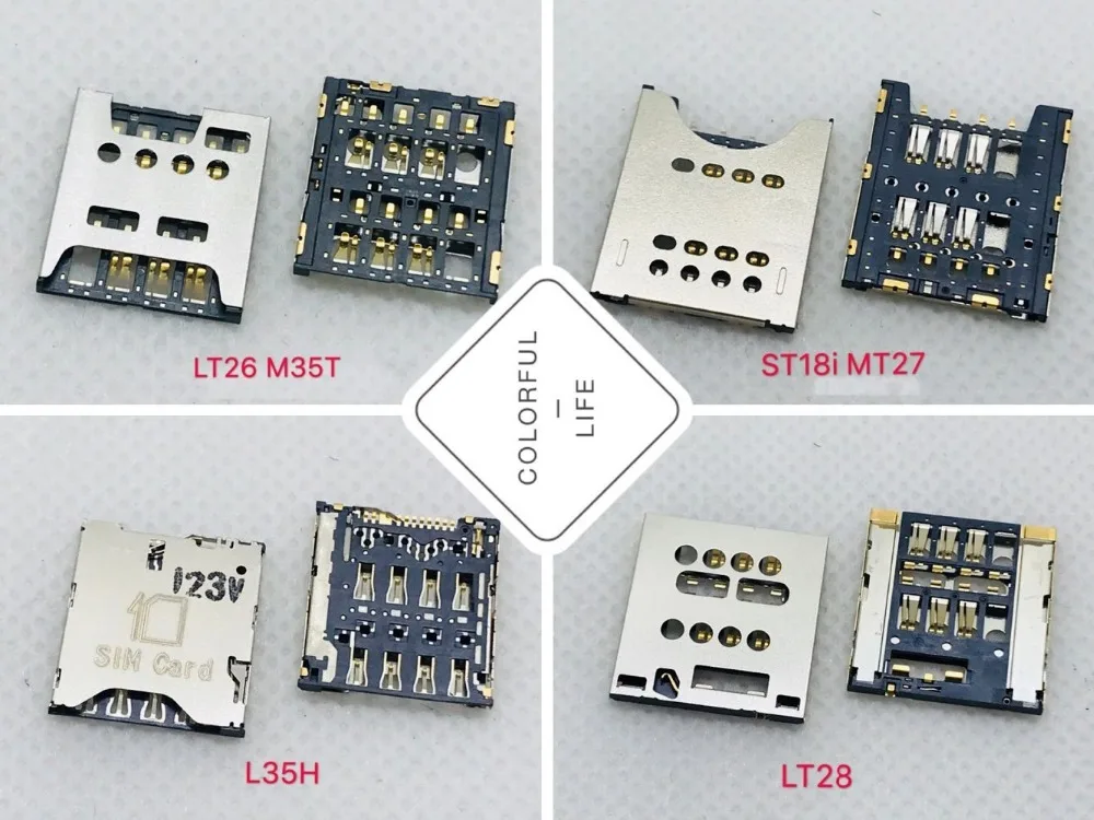 LT26 MT27 L35H LT28 микро SIM карта гнездо адаптер держатель 7pin 6pin Слот лоток ридер
