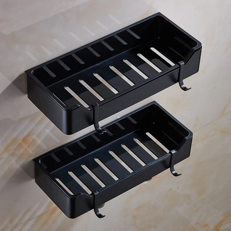 Черные полки для ванной комнаты из матового никеля|bathroom shelf|black bathroom shelfstainless shelf |