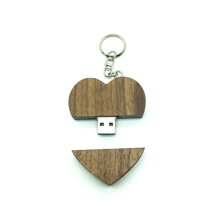 Логотип на заказ деревянный USB флеш накопитель с сердцем 64 ГБ 32 16 8 u диск 2 0 карта