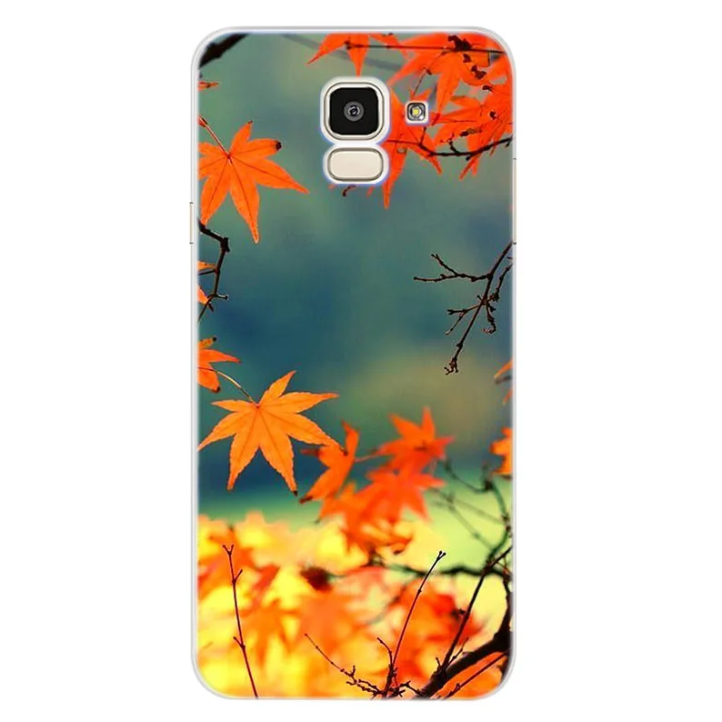 Чехол на телефон Samsung Galaxy A3 A5 2016 2015 2017 prime J1 J2 J3 J5 J7 S8/plus Note 8 с узором листьев и цветов из TPU силикона C100.
