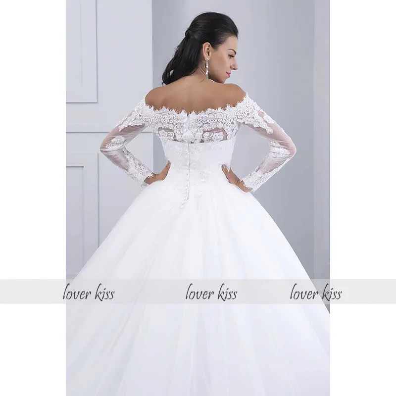 Любовник Поцелуй Vestidos de Noiva кружевное бальное платье свадебное 2021 с длинными