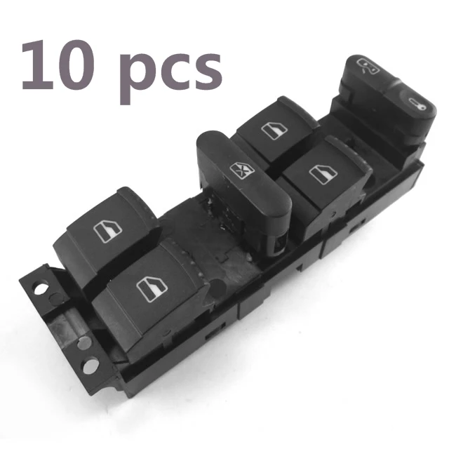 

10 шт. переключатель блокировки левой двери окна 1J4 959 857 B D Подходит для Bora Jetta Golf MK4 B5