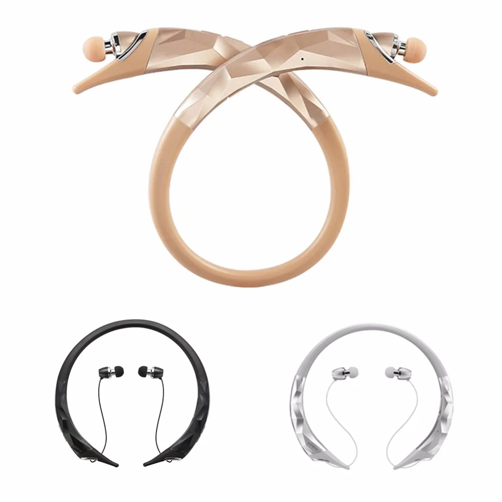 2017 выдвижные Беспроводные спортивные наушники с нашейным ободом беспроводные