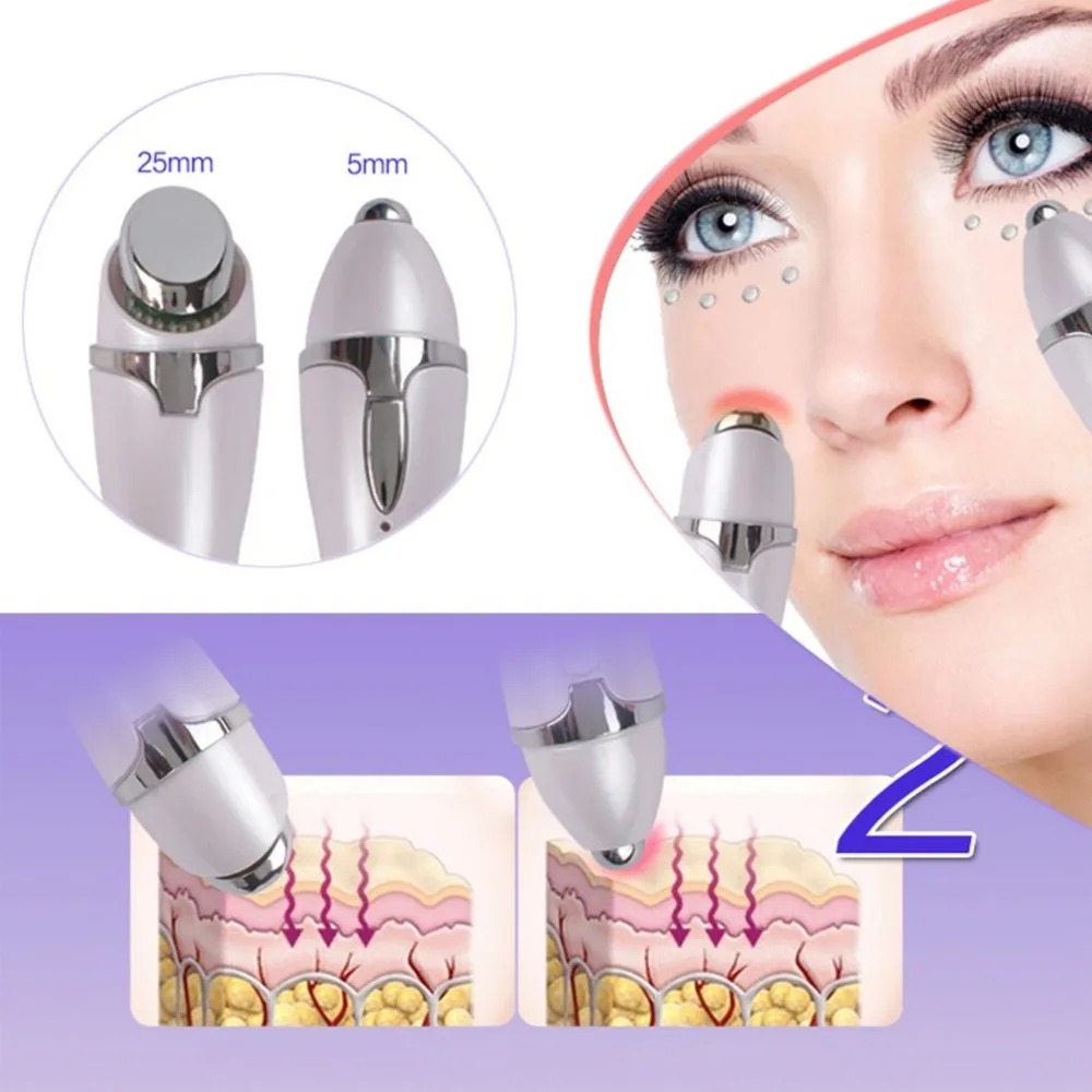 Косметологический прибор с двойной головкой массажер для глаз ручной удаления