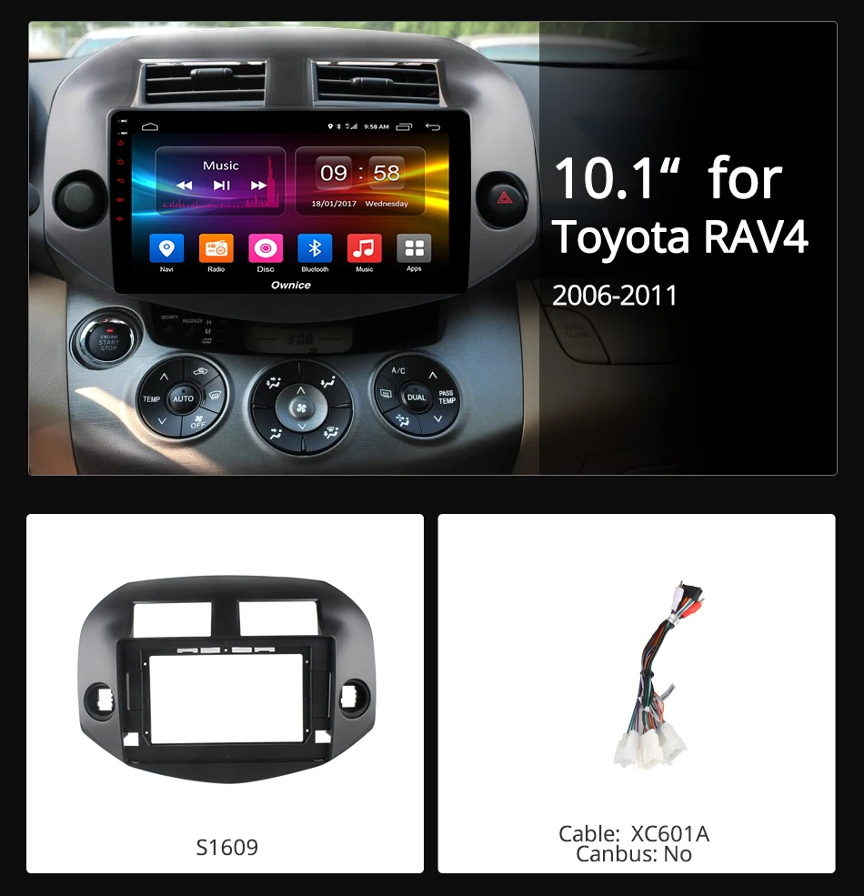 Ownice K1 K2 Android 8 1 штатную радио для toyota rav4 XA30 2007-2011 2013-2016 Octa Core 2 din gps системный блок |