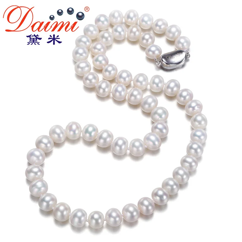 Колье DAIMI Классическое колье из 100% натурального пресноводного жемчуга. Красивая