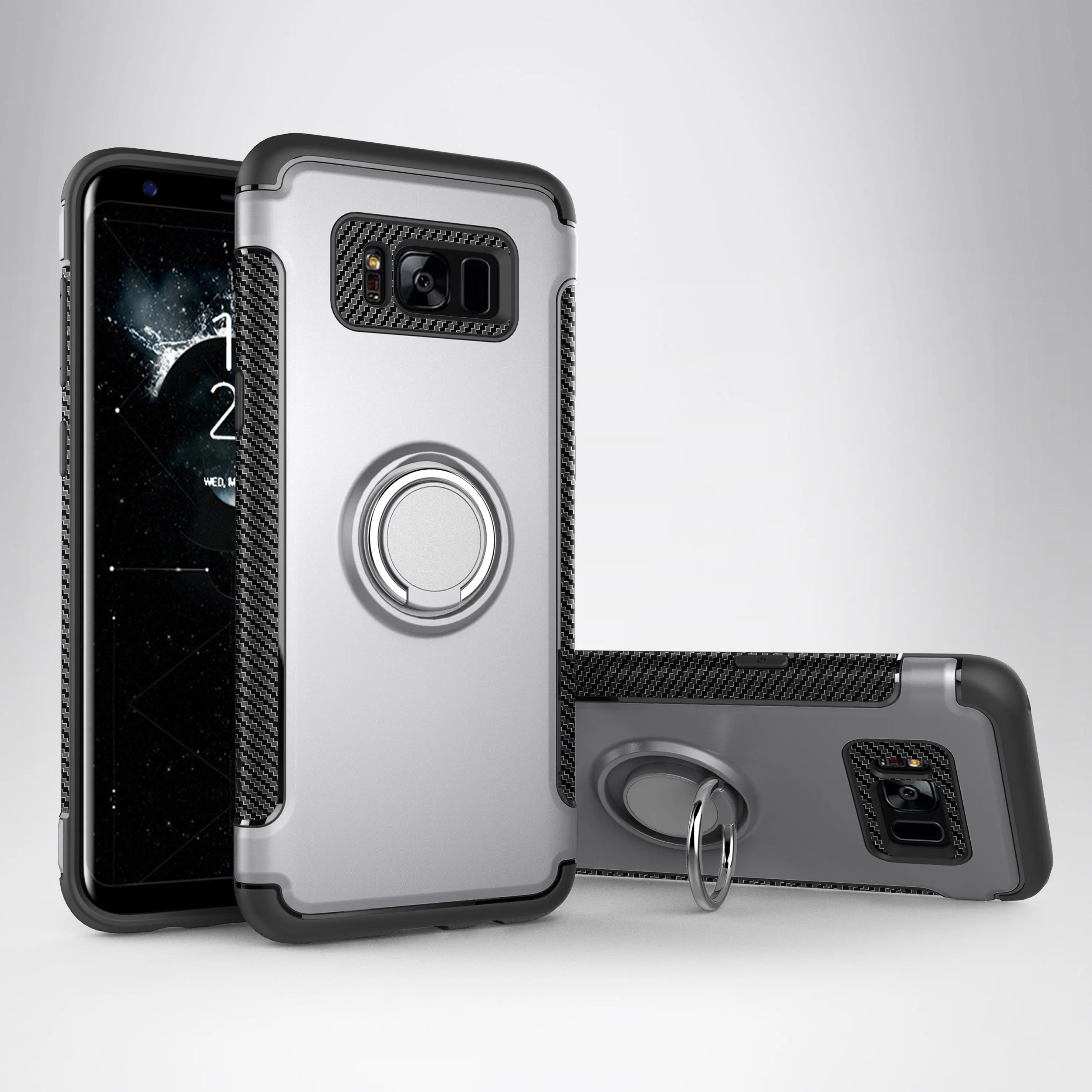 SIXEVE магнитное крепление в виде кольца на палец анти Краш чехол для samsung Galaxy S7 Edge S8 S9 Plus J2 J3 J5 J7 Prime задняя крышка