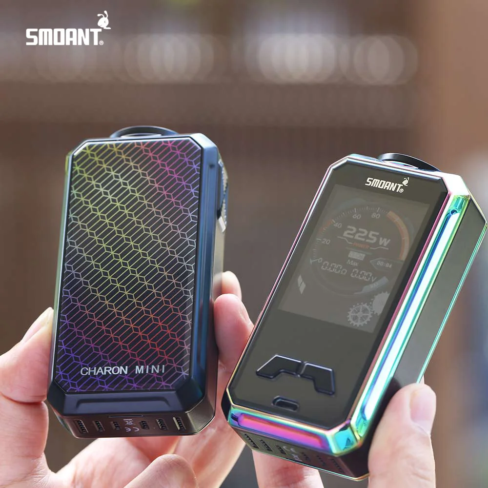 Оригинальный 225 Вт Smoant Charon мини бокс мод Vape Питание от двух аккумуляторов 18650