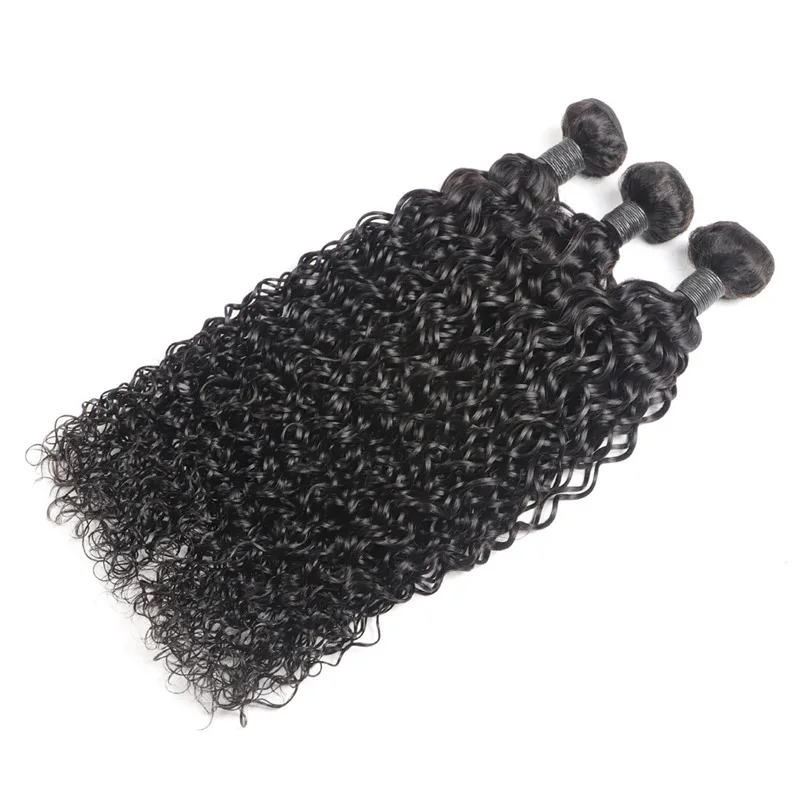 Бразильская холодная завивка пучки с закрытием волос натуральный 100% Remy