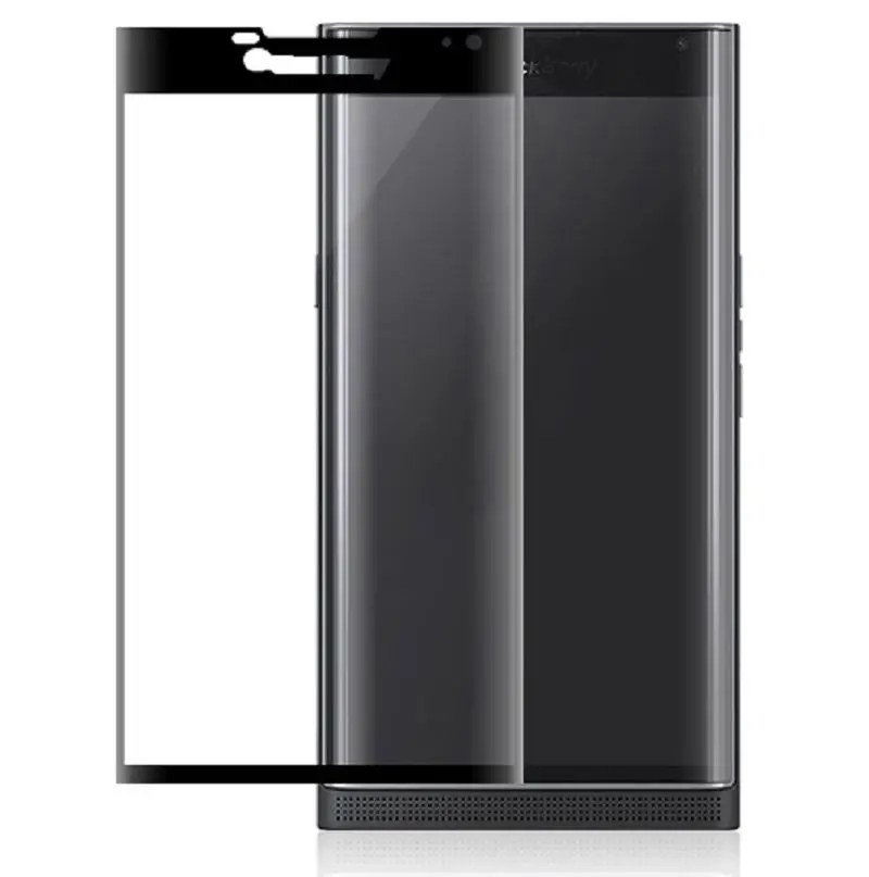 XSKEMP 3D изогнутое полное покрытие 9H закаленное стекло для BlackBerry PRIV против царапин Взрывозащищенная защитная пленка для экрана - Цвет: Black