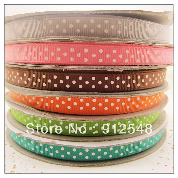 Ann модные аксессуары Бесплатная доставка 3/8 &quot9 мм точечная печатная лента grosgrain