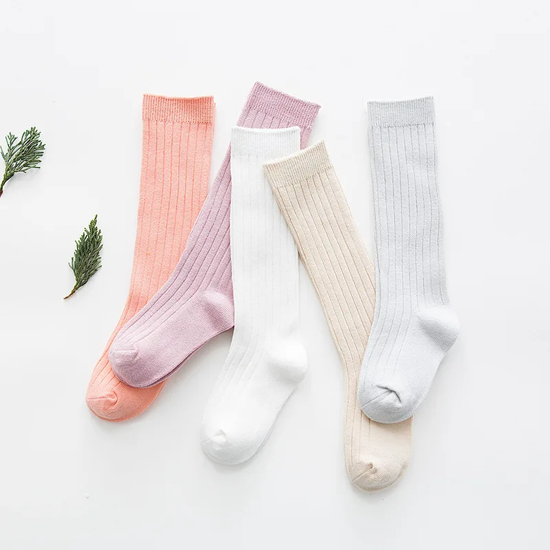 2018 г. Лидер продаж весенние детские гольфы из чистого хлопка для новорожденных