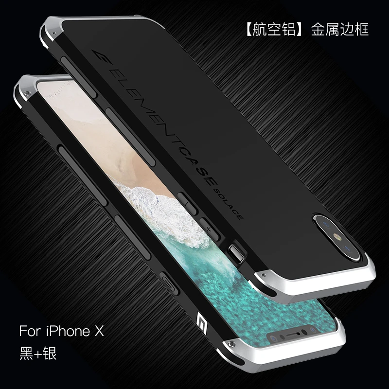 Случай для iPhone X 10 7 Plus чехол s Роскошный Алюминиевый бампер PC задняя крышка протектор для iPhone X чехол s сумка для телефона