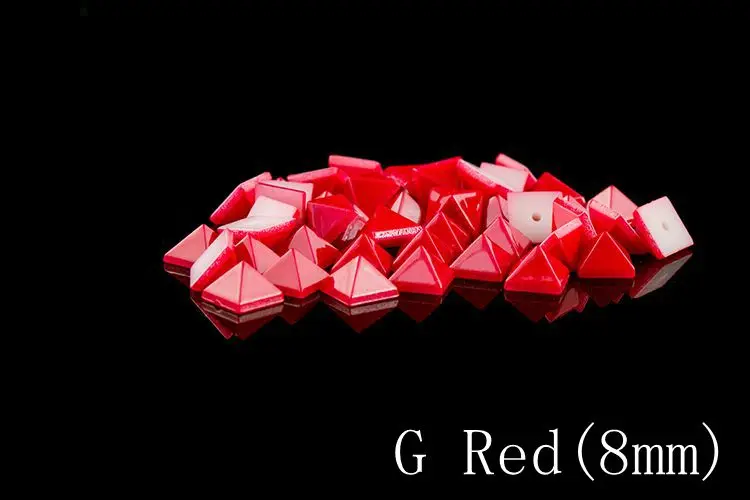 G Red Пластиковые острые цветные Квадратные Заклепки для одежды с винтами для сумки, шляпы, джинсов, обуви, кожаный чокер ремень для обёртывания diy аксессуары - Цвет: G Red