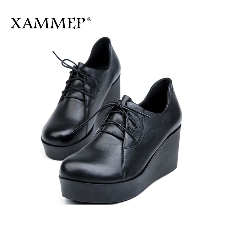 Брендовая женская обувь Сезон весна осень Женская из натуральной кожи туфли