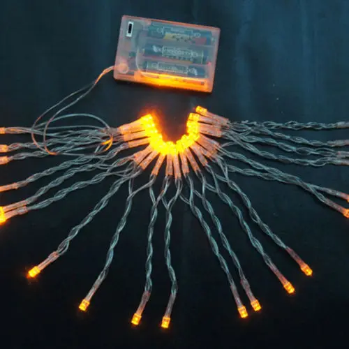 Yellow 5M 50 LED AA Battery Powered Copper Wire Fairy Light String Xmas Wedding |