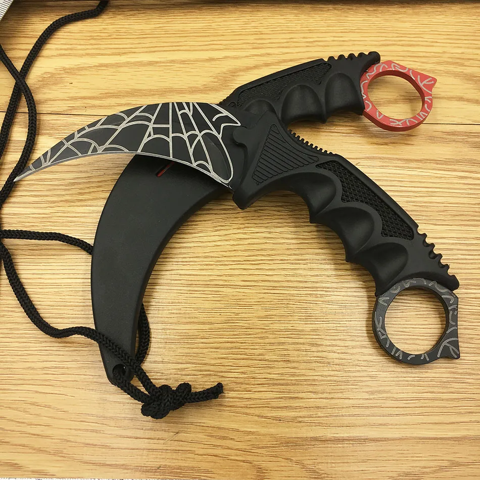 Нож для охоты CS GO острый нож шеи с ножнами тигровый зуб настоящий игровой прямой