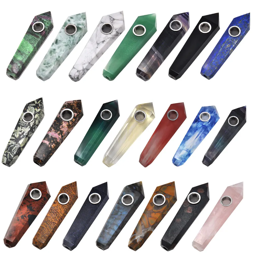 HORNET натуральный флюоритовый кварц кристалл курительная травяная труба 12 мм с