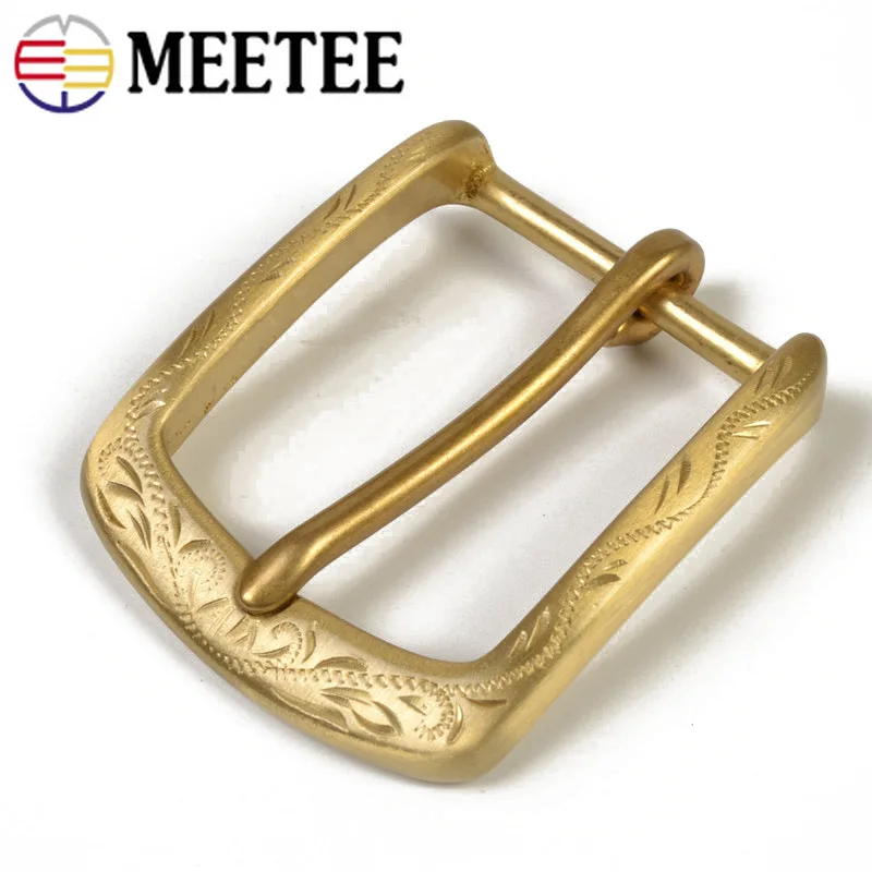 Meetee, 1 шт./2 шт., 40 мм, чистая медь, мужской ремень, пряжка для досуга, сглаживающие пряжки, голова, сделай сам, кожаный ремень, декоративные аксессуары YK031