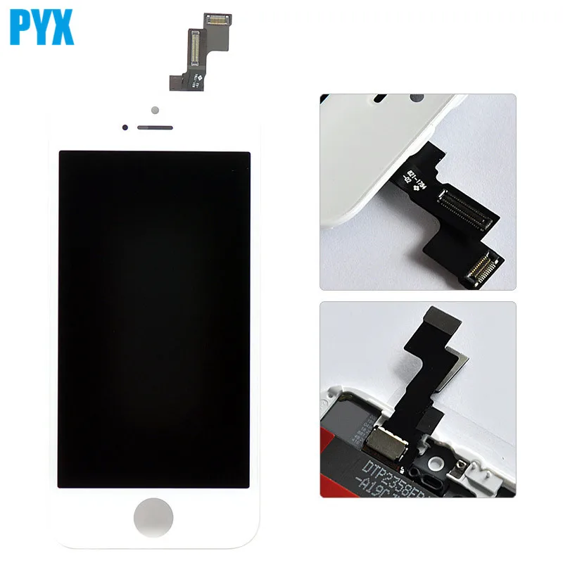 Полный ЖК дисплей с сенсорным экраном дигитайзер в сборе для iPhone 5S Черный Белый