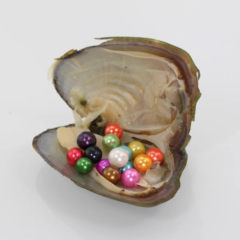 Разноцветные Круглые Жемчужины из пресноводного жемчуга 7-8 мм смешанные цвета 28