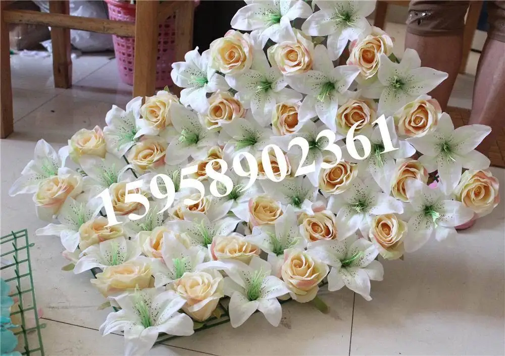SPR бесплатно цвет шампанского белый смешанный свадебный цветок искусственный