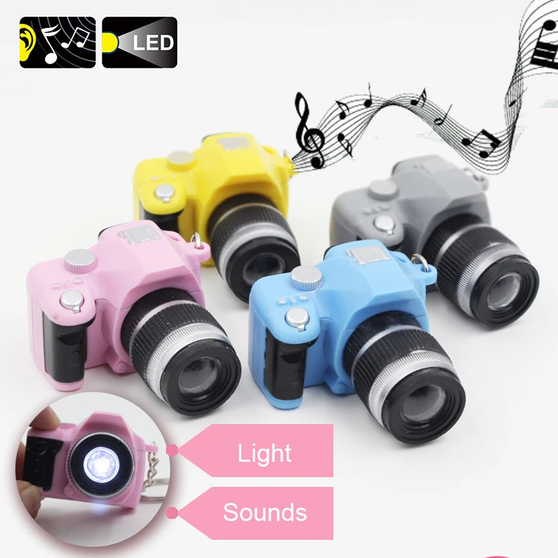 СВЕТОДИОДНЫЙ брелок для кукол супер маленькая камера с подсветкой и звуками