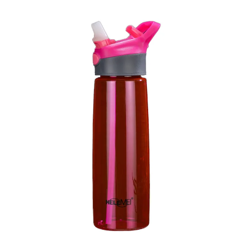

700ml Straw Drink Water Bottle Bpa Free Cute Water Bottles Kids with Handle Gym Plastic Bottle