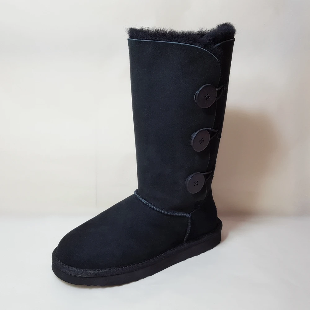 SANLUME/зимняя обувь черного цвета женские ботинки зимние сапоги до бедра из