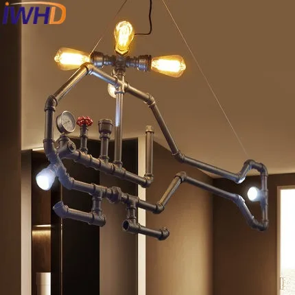 구매 Iwhd 헬리콥터 빈티지 매달려 조명 로프트 산업 레트로 워터 파이프 펜던트 램프 Led 철 레스토랑 바 생활 행글 램프 구매 Iwhd 헬리콥터 빈티지 매달려 조명 로프트 산업 레트로 워터 파이프 펜던트 램프 Led 철 레스토랑 바 생활 행글 램프