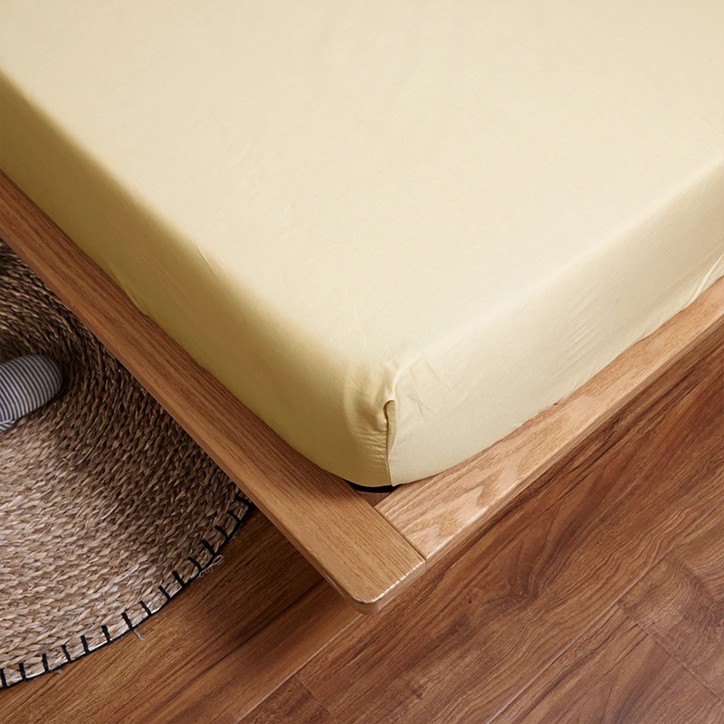 Простыня Натяжная однотонная из полиэстера 180x200 см 180x220 см|fitted sheet|sheet with elasticfitted