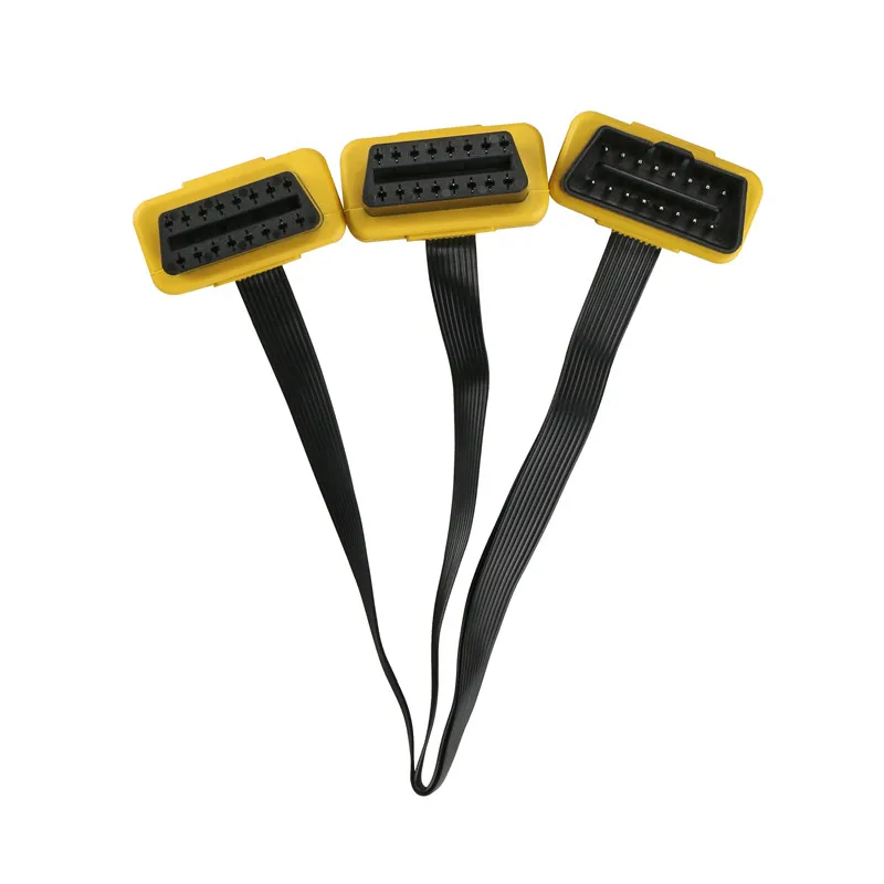 Лучшая цена AUTOOL OBDII 16 контактный штекер гнездо разветвитель удлинитель плоский
