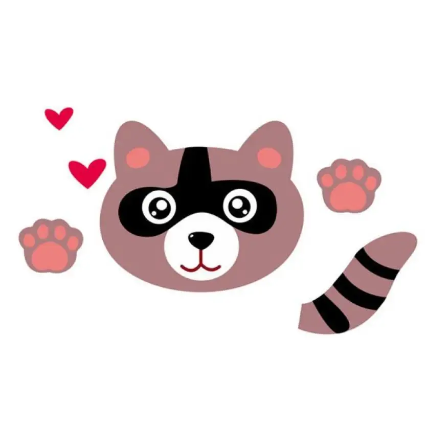 Настенные наклейки с мультяшными животными настенные для детских комнат