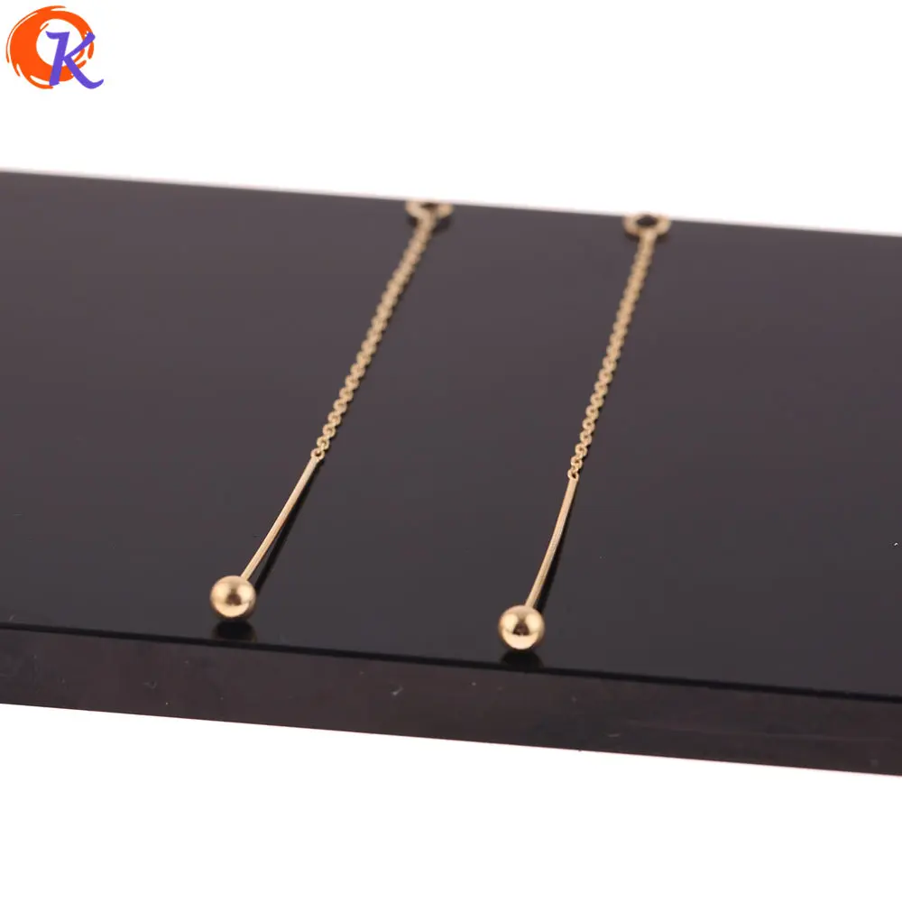 

Cordial Design 30Pcs 4*77MM Jewelry Accessories/DIY Earring Making/Genuine Gold Plating/Chain Shape/Hand Made/Earring Findings