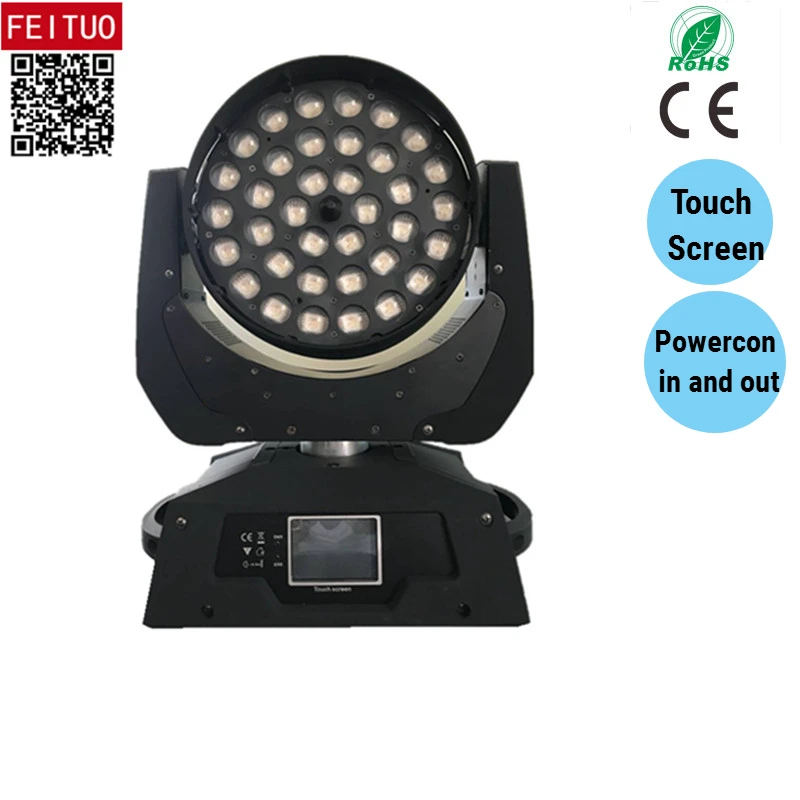 DJ Moving Head 36x18 Вт Zoom Led Stage Light 6in1 RGBWA UV Wash Lyre Disco DMX Strobe Lumiere свадебный свет|Эффект