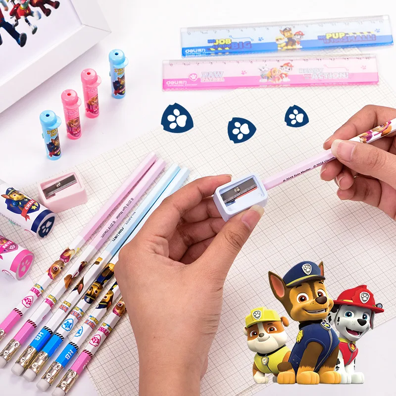 Deli студенческий стационарный набор HB карандаш/точилка/ластик/Карандаш