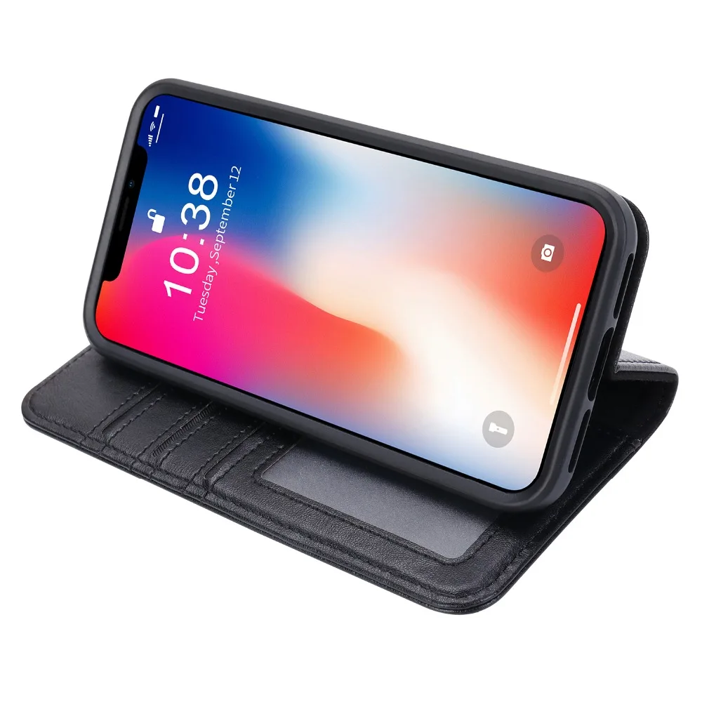 Чехол Jisoncase для iPhone X из искусственной кожи чехол мобильного телефона карман карт