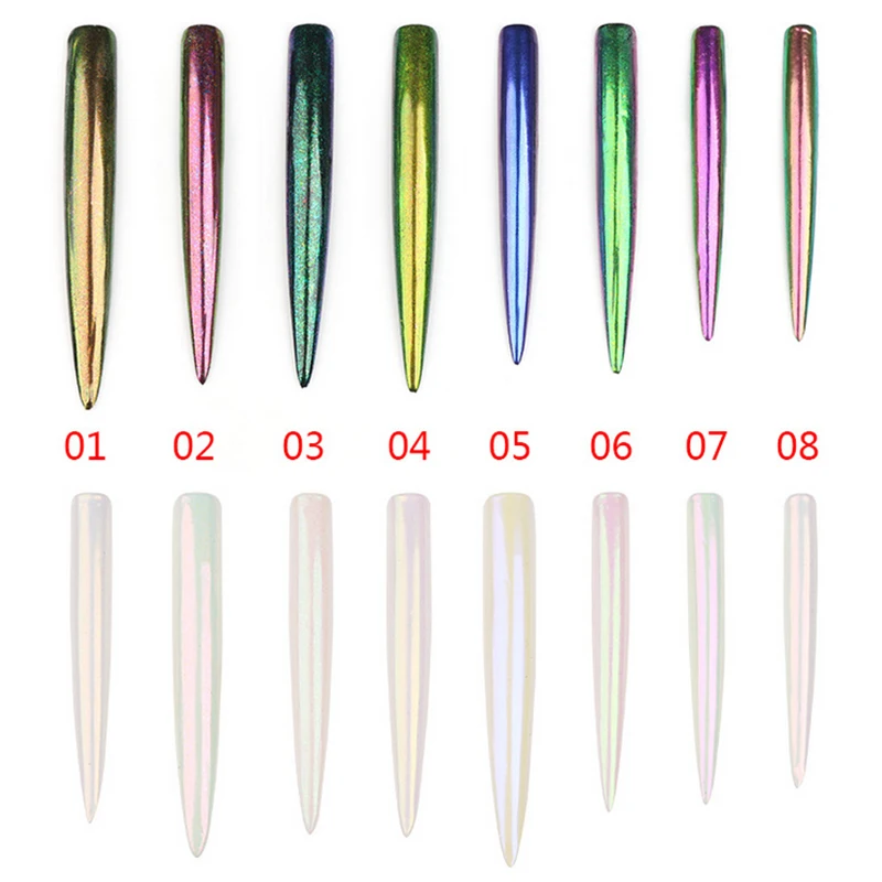 Зеркальный блестящий порошок Born Queen неоновый Аврора 0 2 г/кор. хамелеон