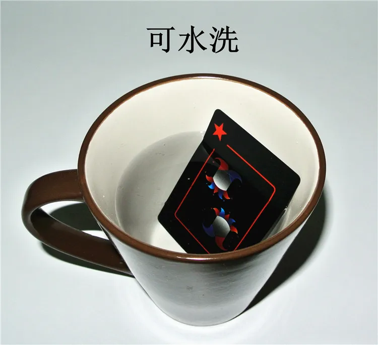 Новые черные матовые фотообои водонепроницаемые ПВХ игральные карты с коробкой