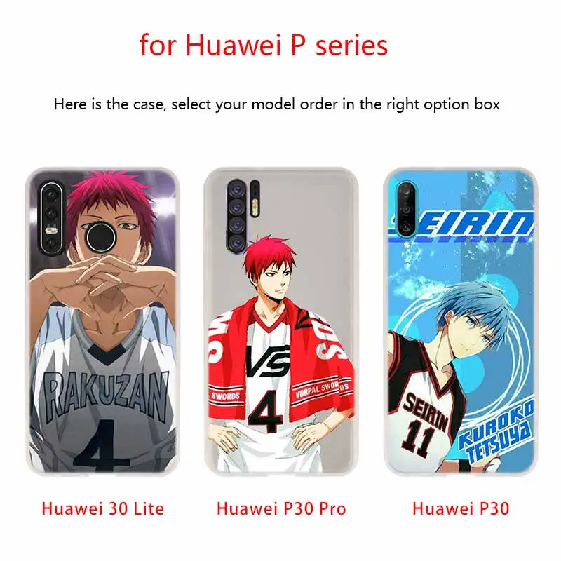 Kuroko no Basket Tetsuya kawaii anime Silicone Coque Soft Case For Huawei P50 P40 P10 P20 P30 Lite Pro P Smart Z 2020 2019 Cover | Мобильные