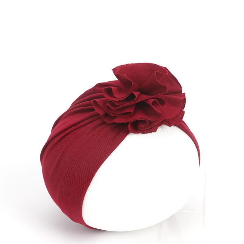 New Fashion Flower Baby Hat Newborn Elastic Turban Hats for Girls 10 Colors Cotton Infant Beanie Cap 1 PC | Детская одежда и обувь