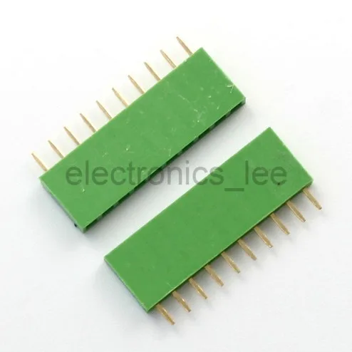 

Зеленый 10 pin 1*10 Однорядный штыревой разъем 2,54 мм для Arduino