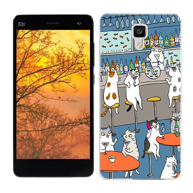 Мягкий силиконовый чехол для Xiaomi mi 4, чехол s, чехол для Xiaomi mi 4, чехол с пейзажем, ТПУ, чехол для телефона Xiao mi M4