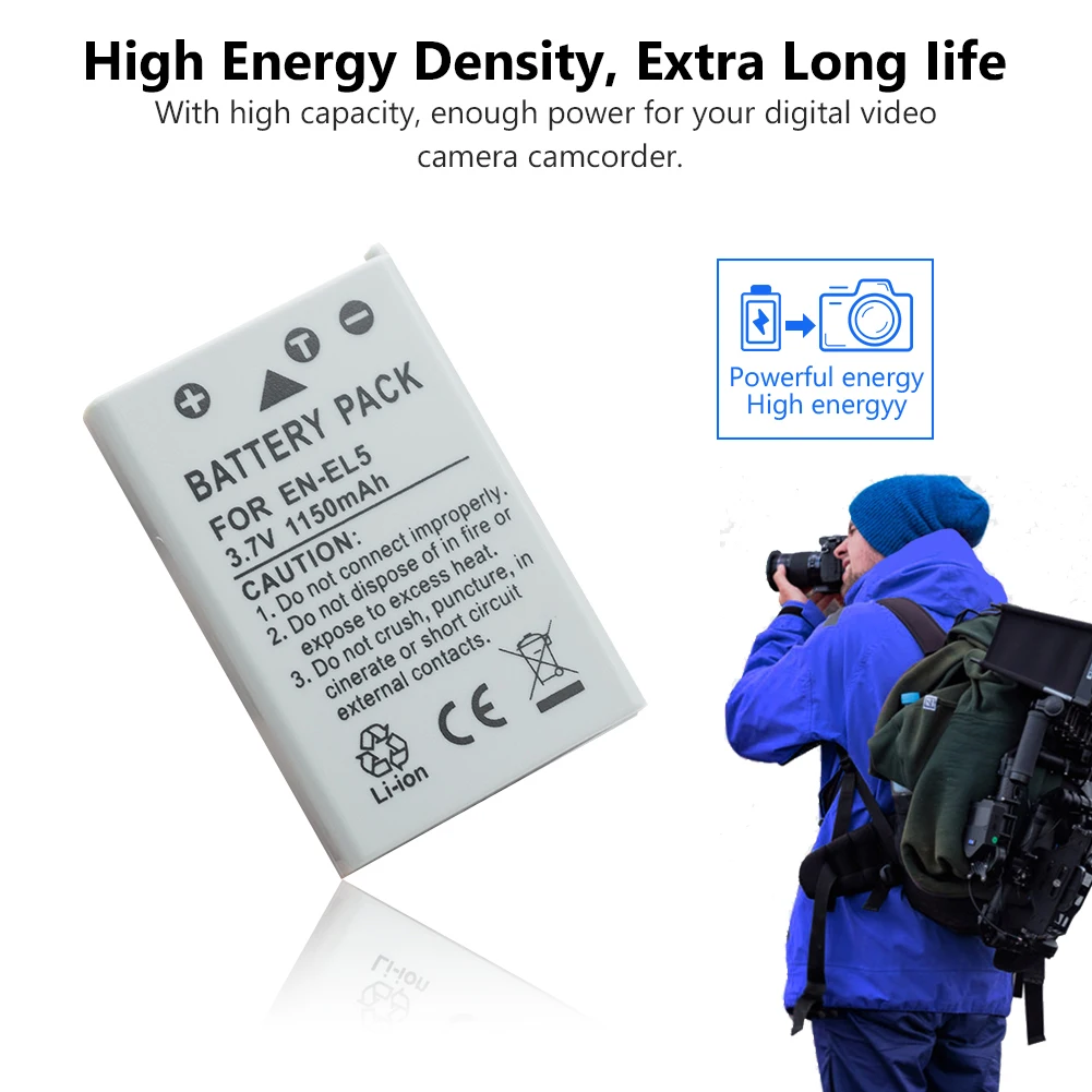 Запасные аккумуляторы для Nikon Coolpix 3700 4200 5200 5900 7900 1150mAh P5100 P6000 P80 P90 P100 P500 |