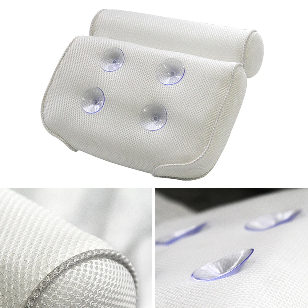 Мягкая присоска шея подушки для ванны 3D Ванна Нескользящая релаксационная