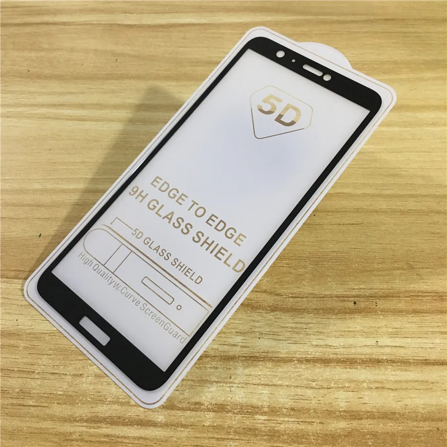 5D полное покрытие край закаленное Стекло на huawei P Smart FIG LX1 полный защитный Экран